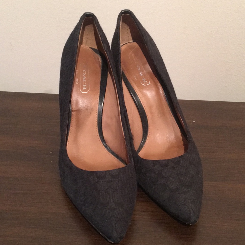 Coach black heels